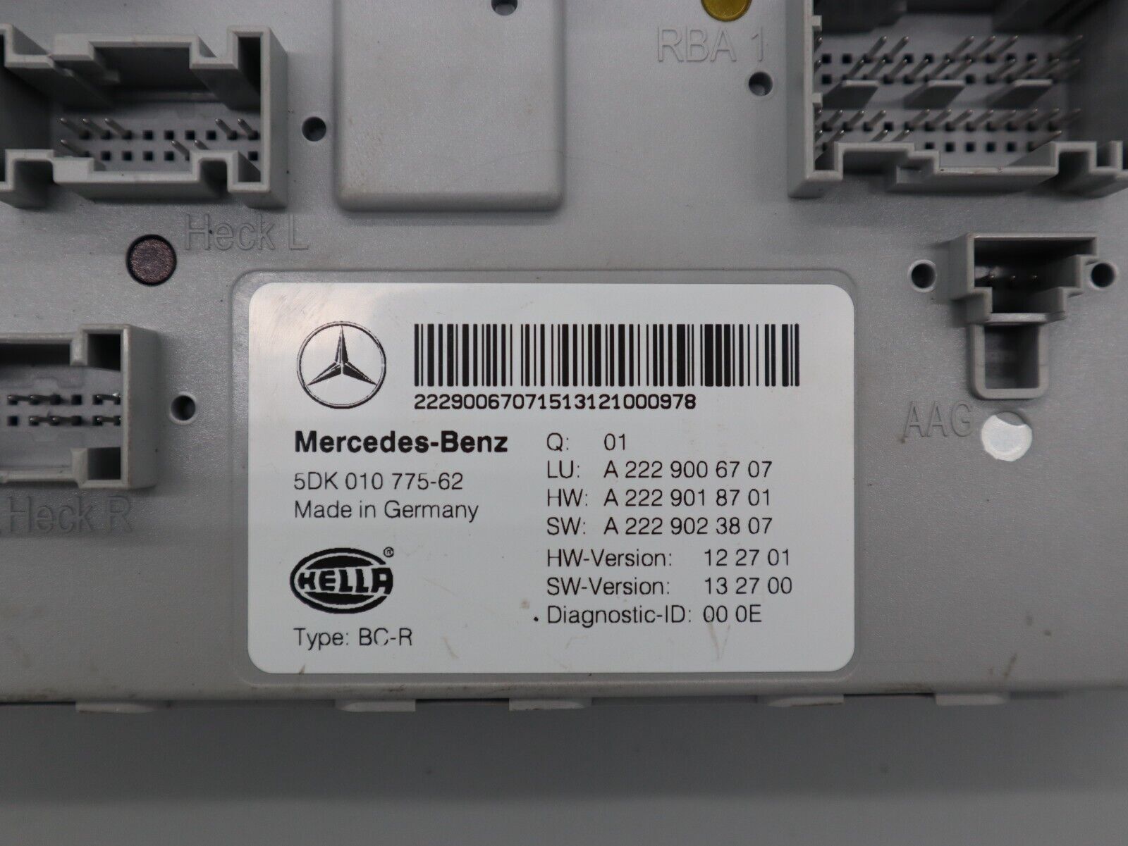 Steuergerät Komfort Karosseriemodul ORIGINAL Mercedes S W222 A2229006707 NEU.