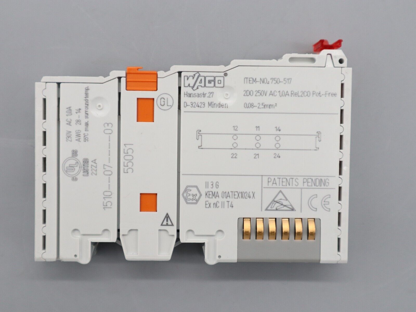 Wago IO System WAGO 750-517 250V 2-KANAL-RELAISAUSGANG Top!!