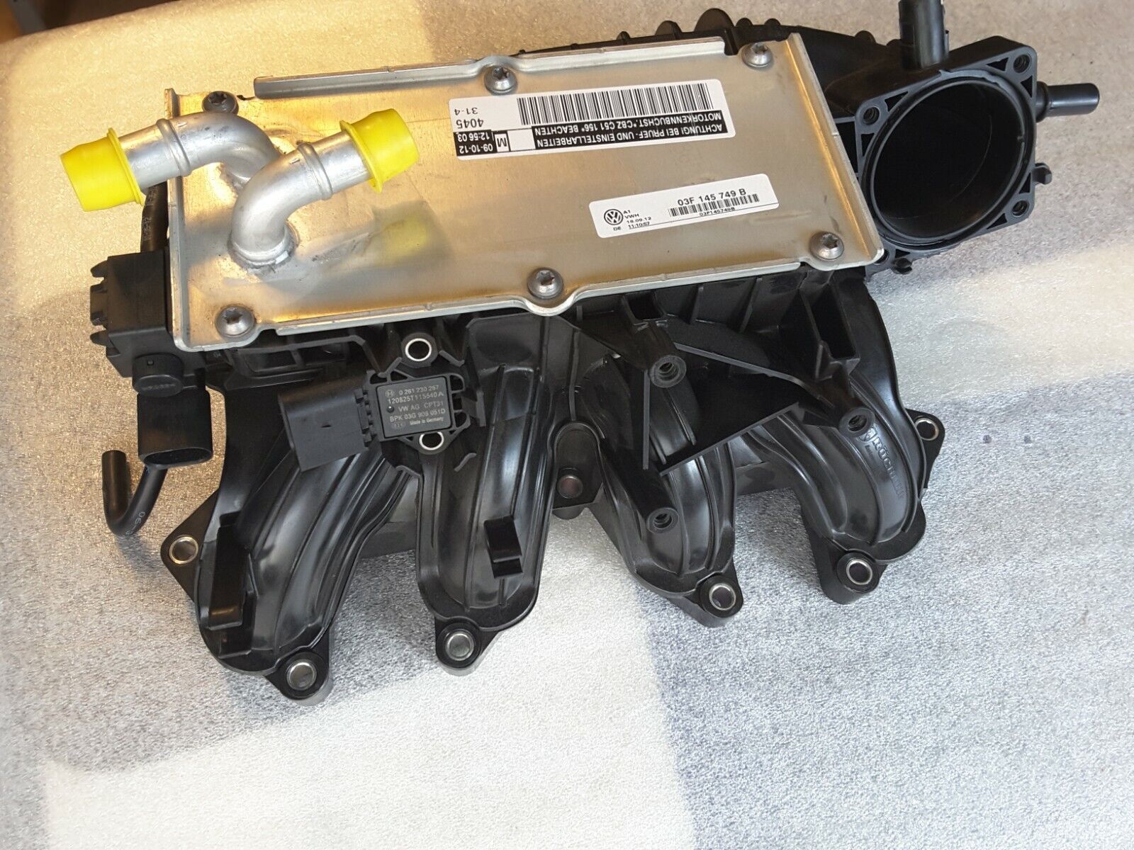 : Colector de admisión intercooler SKODA FABIA II 5J 1.2 TSI 03F129711H / 03F145749B