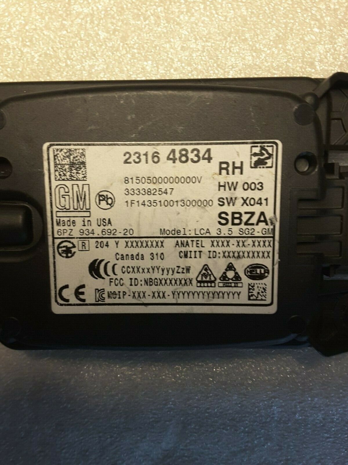 Steuergerät Spurhalteassistent mit Totwinkelerkennung Original GM 23164834 RH NEU