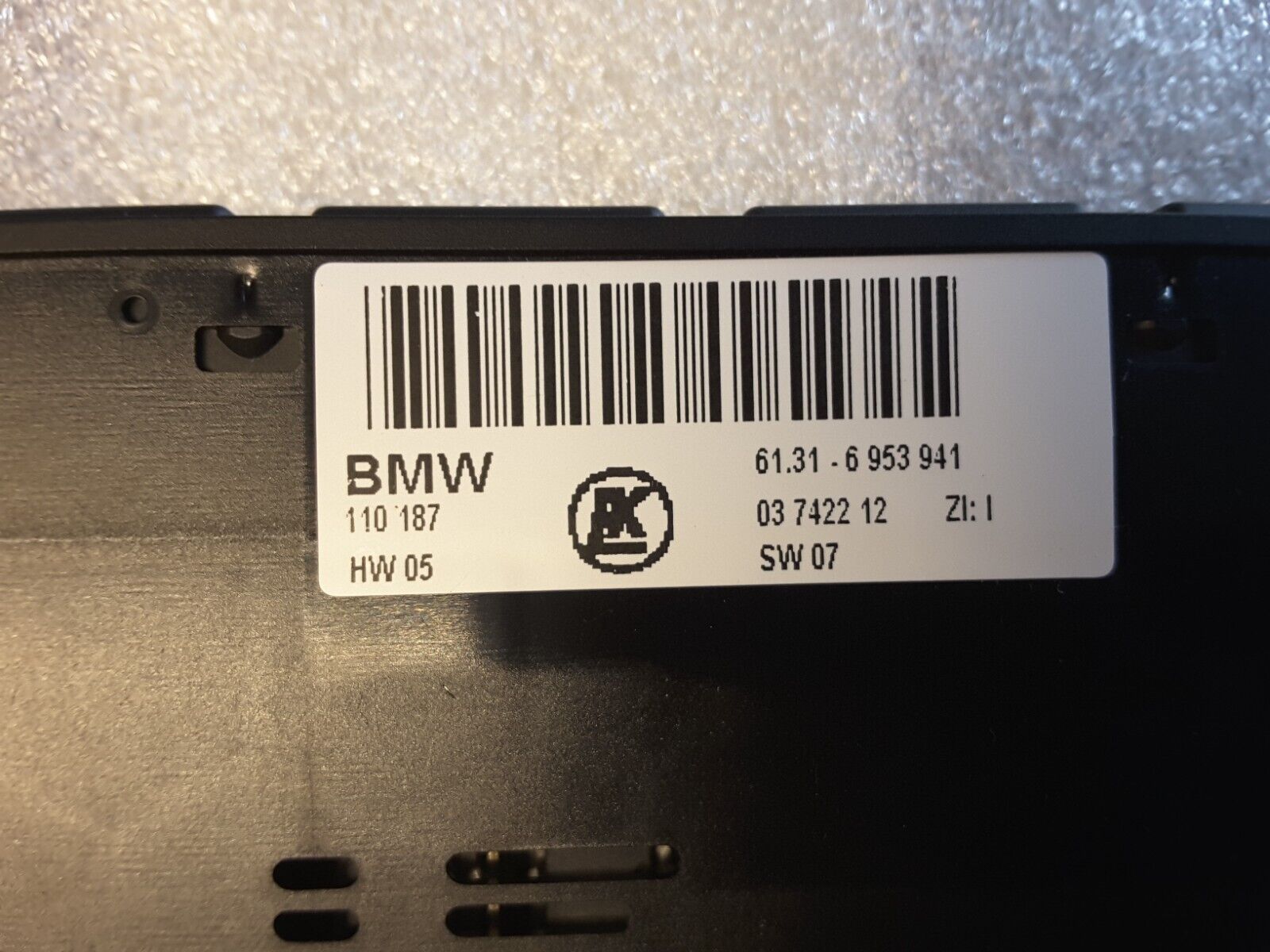 Schaltzentrum Mittelkonsole Sitzheizung, Schalterblock Original BMW 61316953941