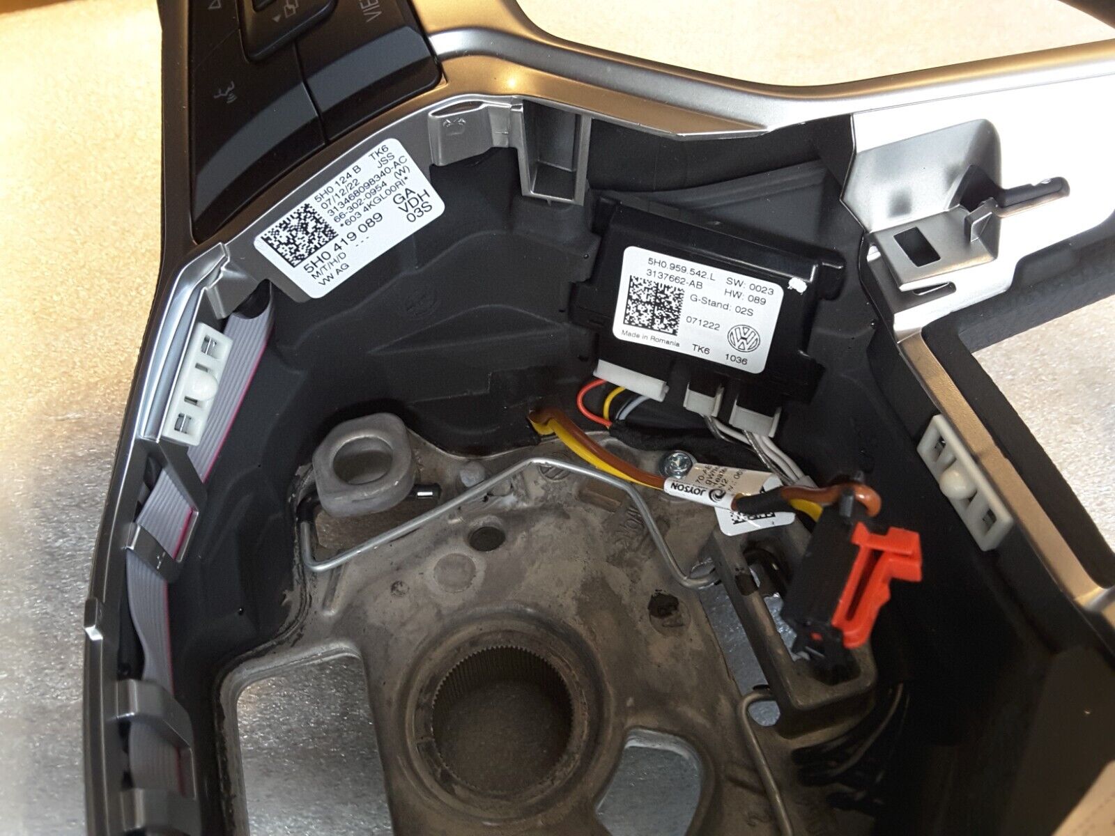 Volante multifunción VW Golf R32 GTI Rabbit cuero calefactable 5H0419089GA.