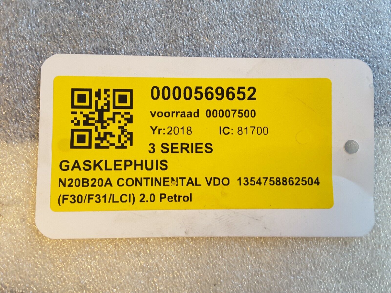 Drosselklappe B129 BMW F-Serie 13.54-7588625 – 04, A2C83786800,VDO 1354758862504