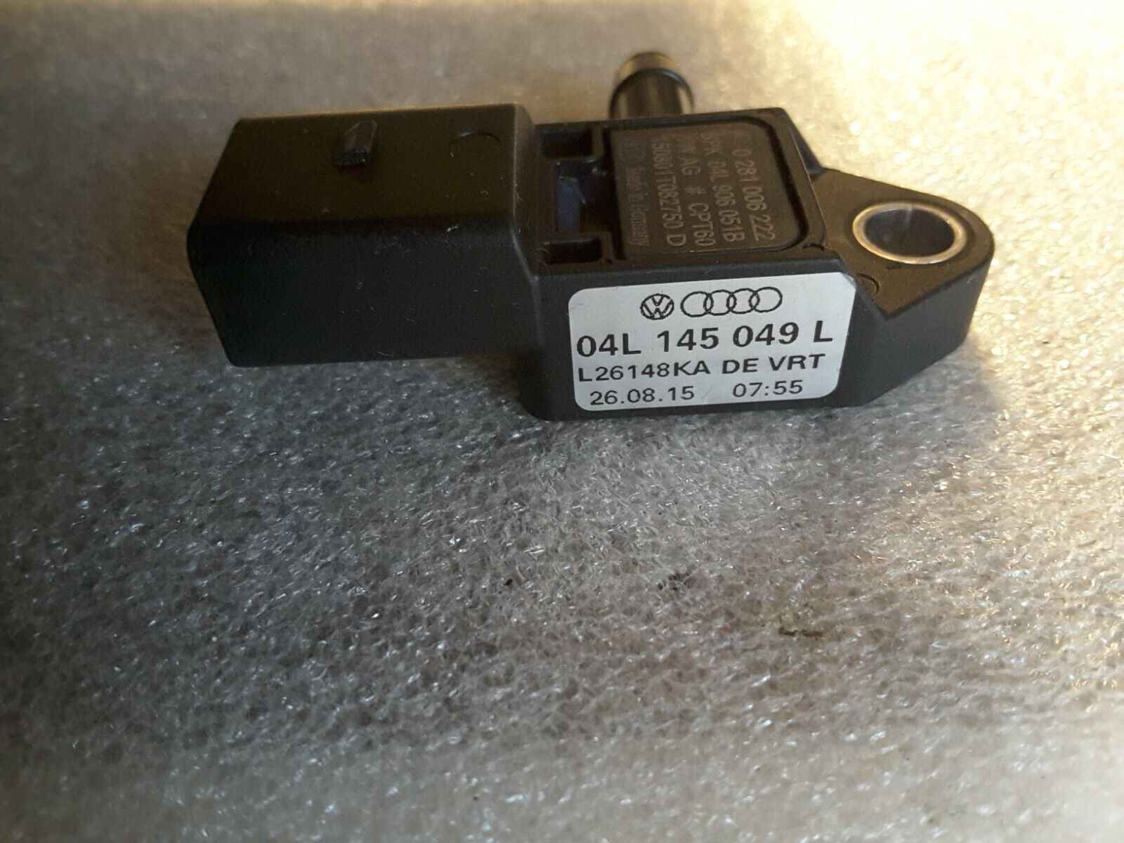 Sensor de presión de carga y gases de escape Original VW, Audi, Seat, Skoda 2.0 TDI 04L906051B Nuevo.