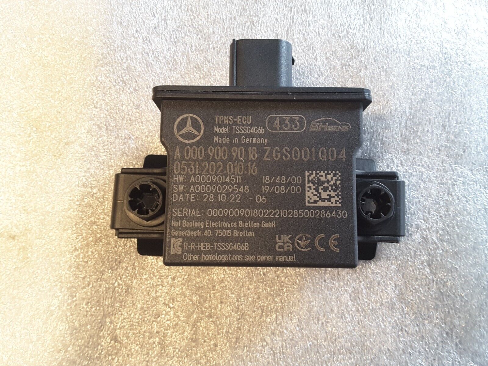Reifendruckkontrollmodul Mercedes A200 W177 W247 X243 TPMS Steuergerät Neu.
