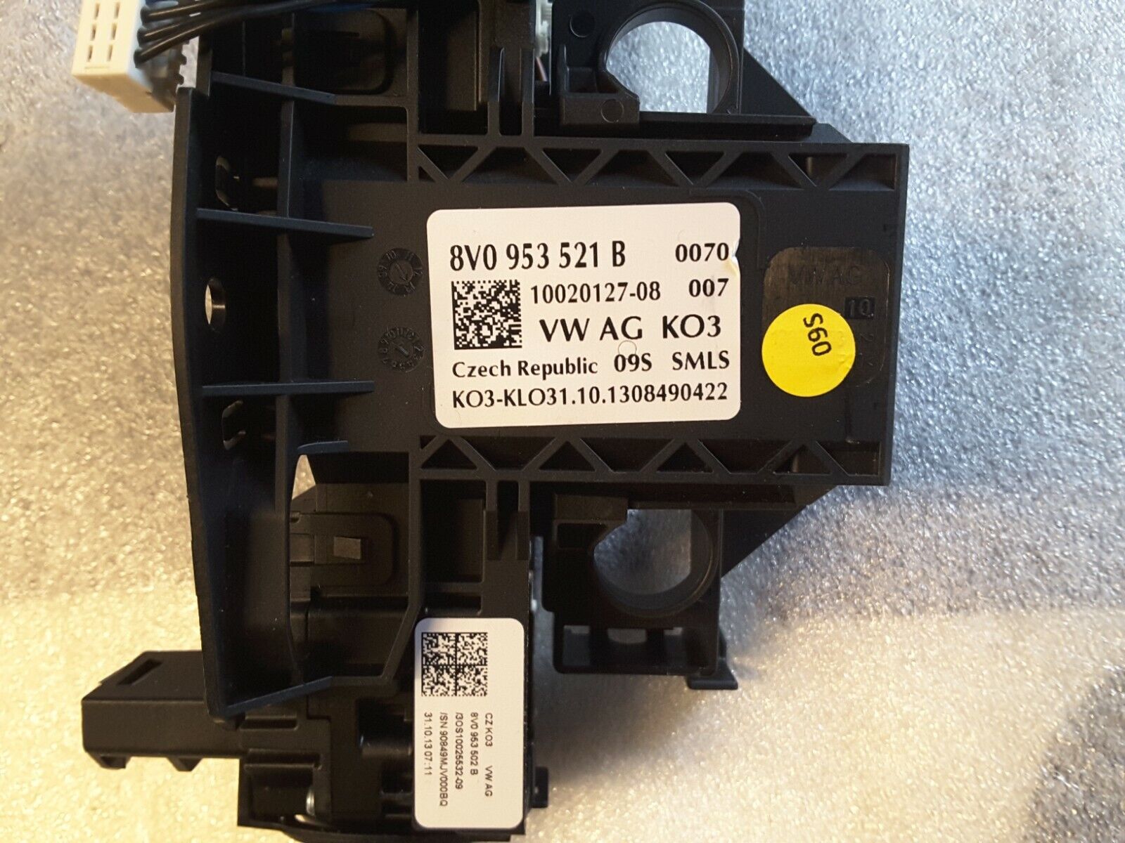 Interruptor de columna de dirección para intermitentes, limpiaparabrisas y control de crucero Original VW, 8V0953521B Nuevo.