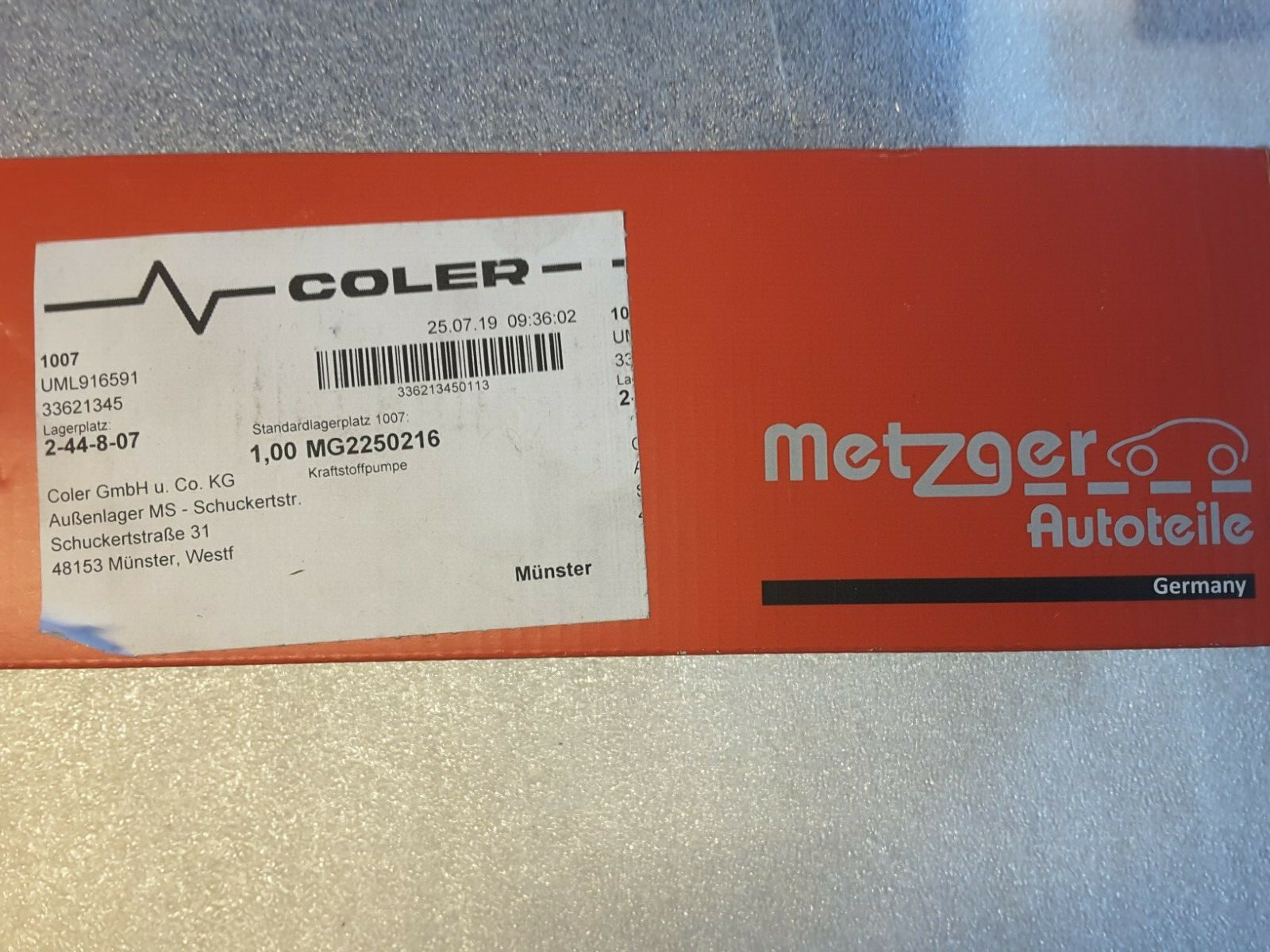 Kraftstoffpumpe Original Metzger 2250216 MERCEDES SLK W124 PUCH S124 12 NEU.