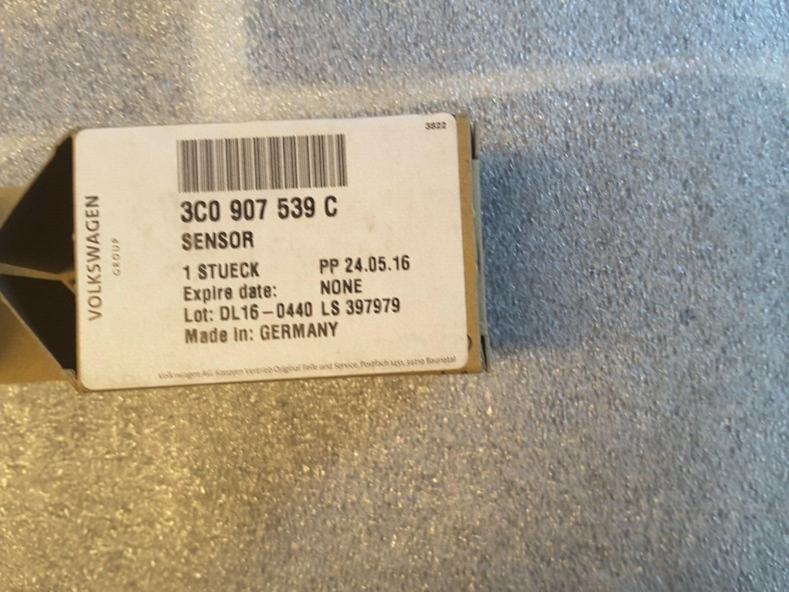 Sensor de luz y sol Original VW Passat 3C, B7, 3C0907539C Nuevo.