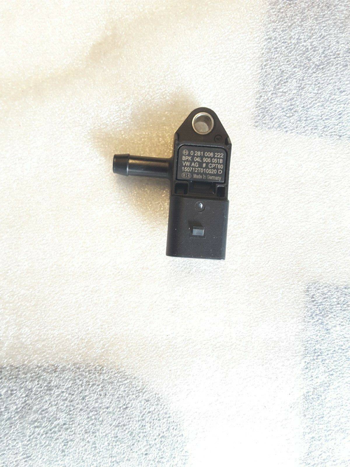 Sensor de presión de carga y gases de escape Original VW, Audi, Seat, Skoda 2.0 TDI 04L906051B Nuevo.