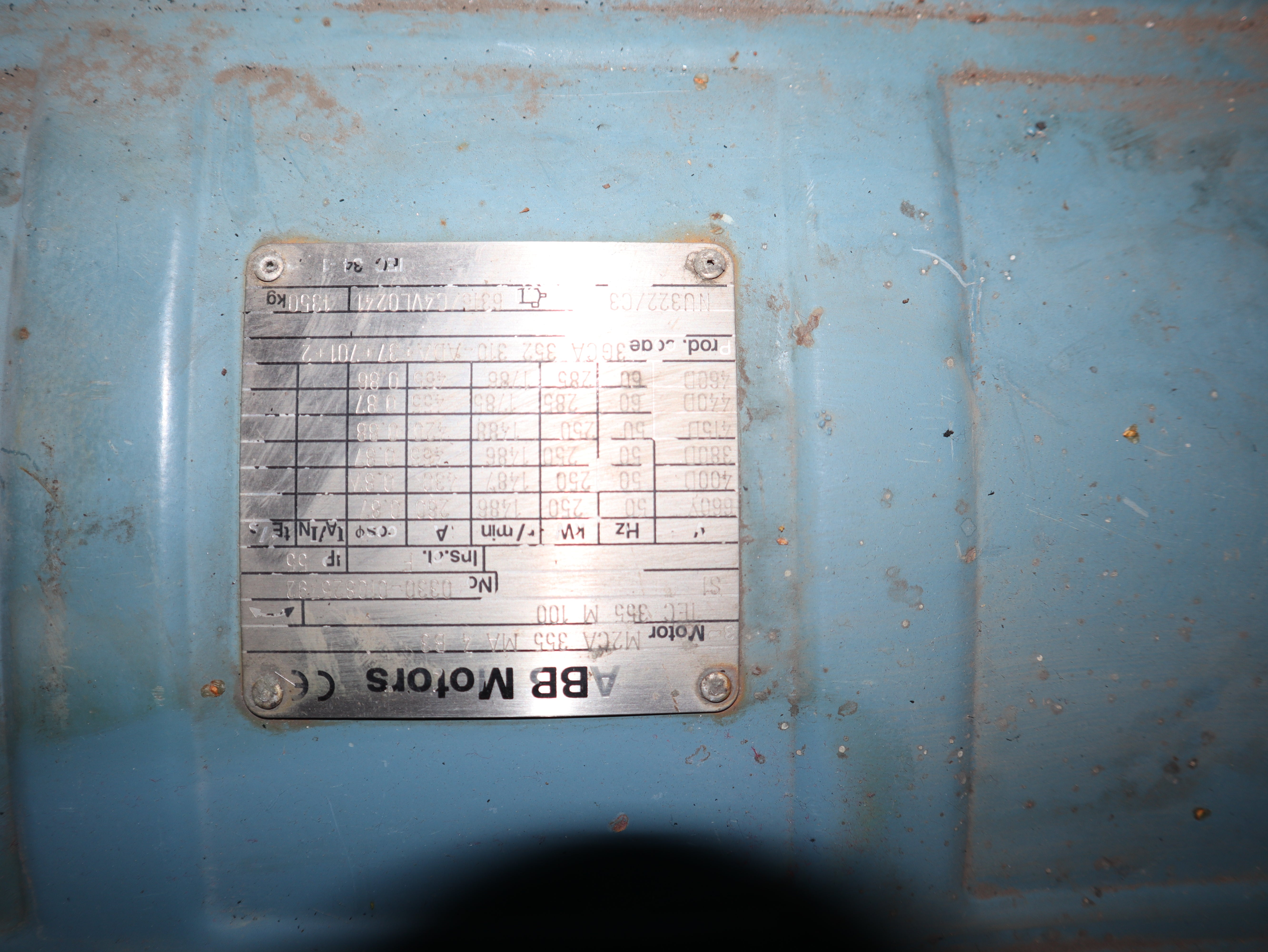 ABB Elektromotor, Drehstrommotor M2CA 355 MA 4B3 1486 r/min 250 KW Neu