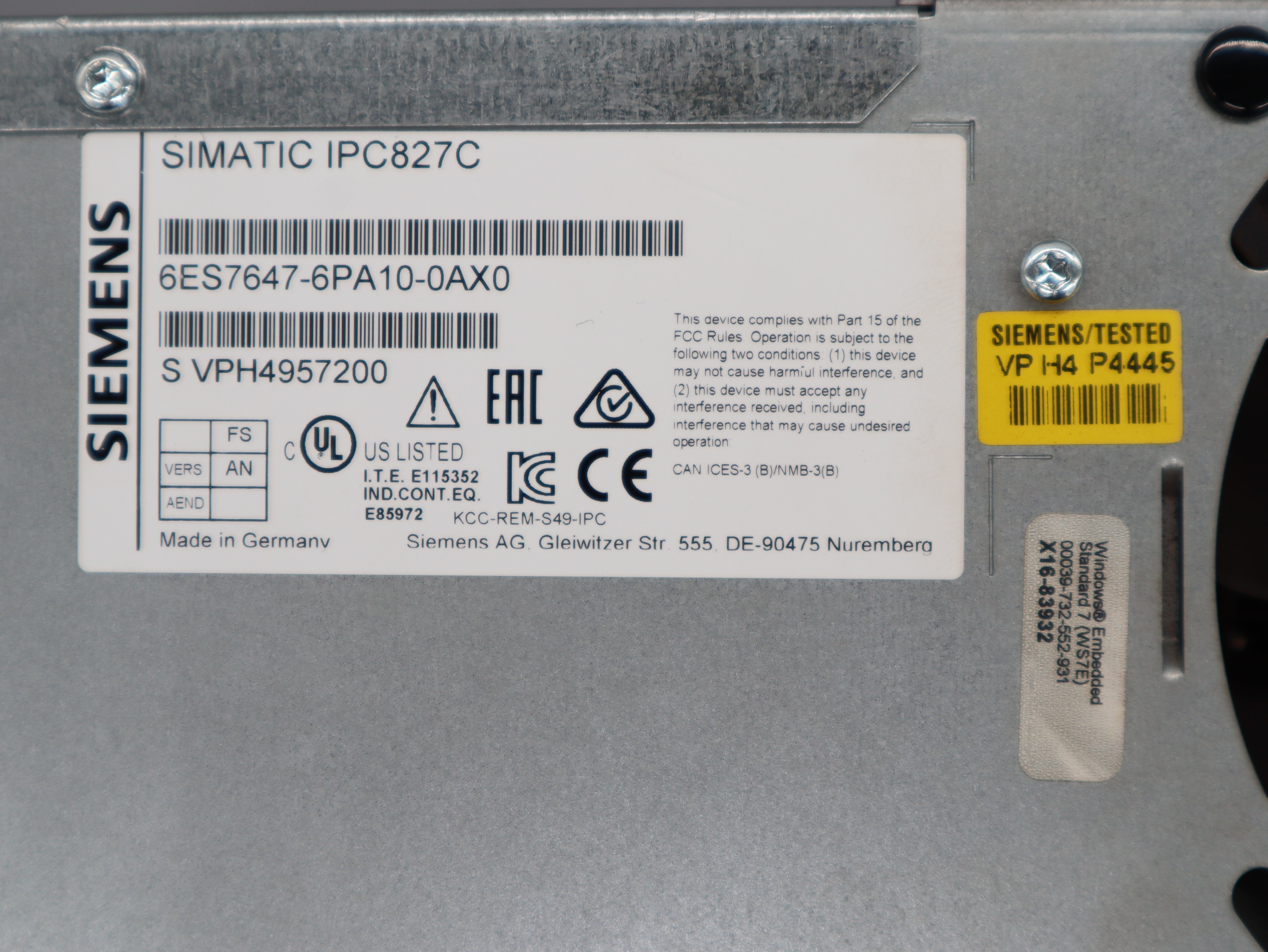 SIEMENS 6ES7647-6PA10-0AX0 6ES76476PA100AX0 ERWEITERUNGSMODUL