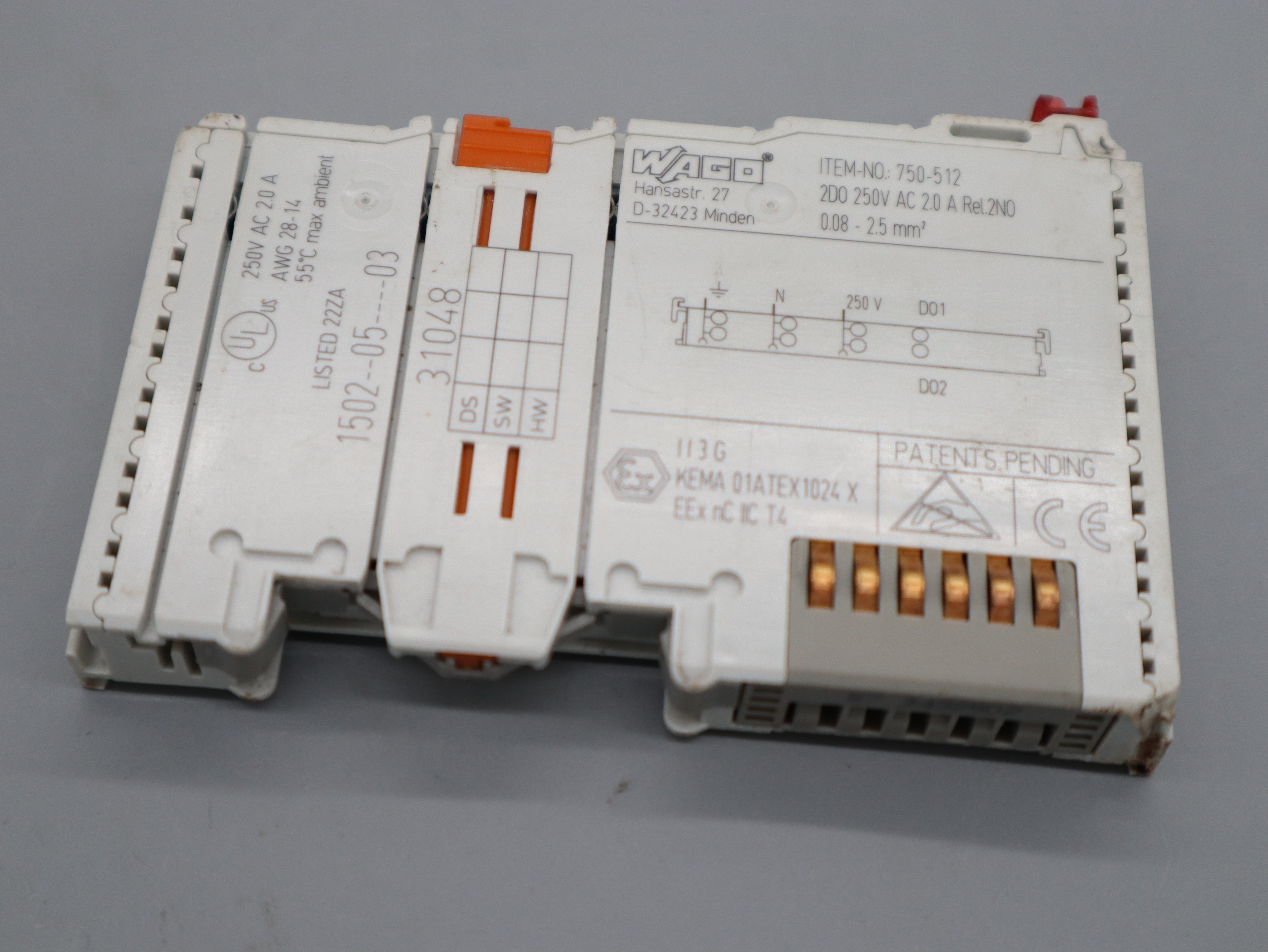 Wago 750-512 2 Kanal Relaisausgan1 PCS PLC module in good condition A6-3