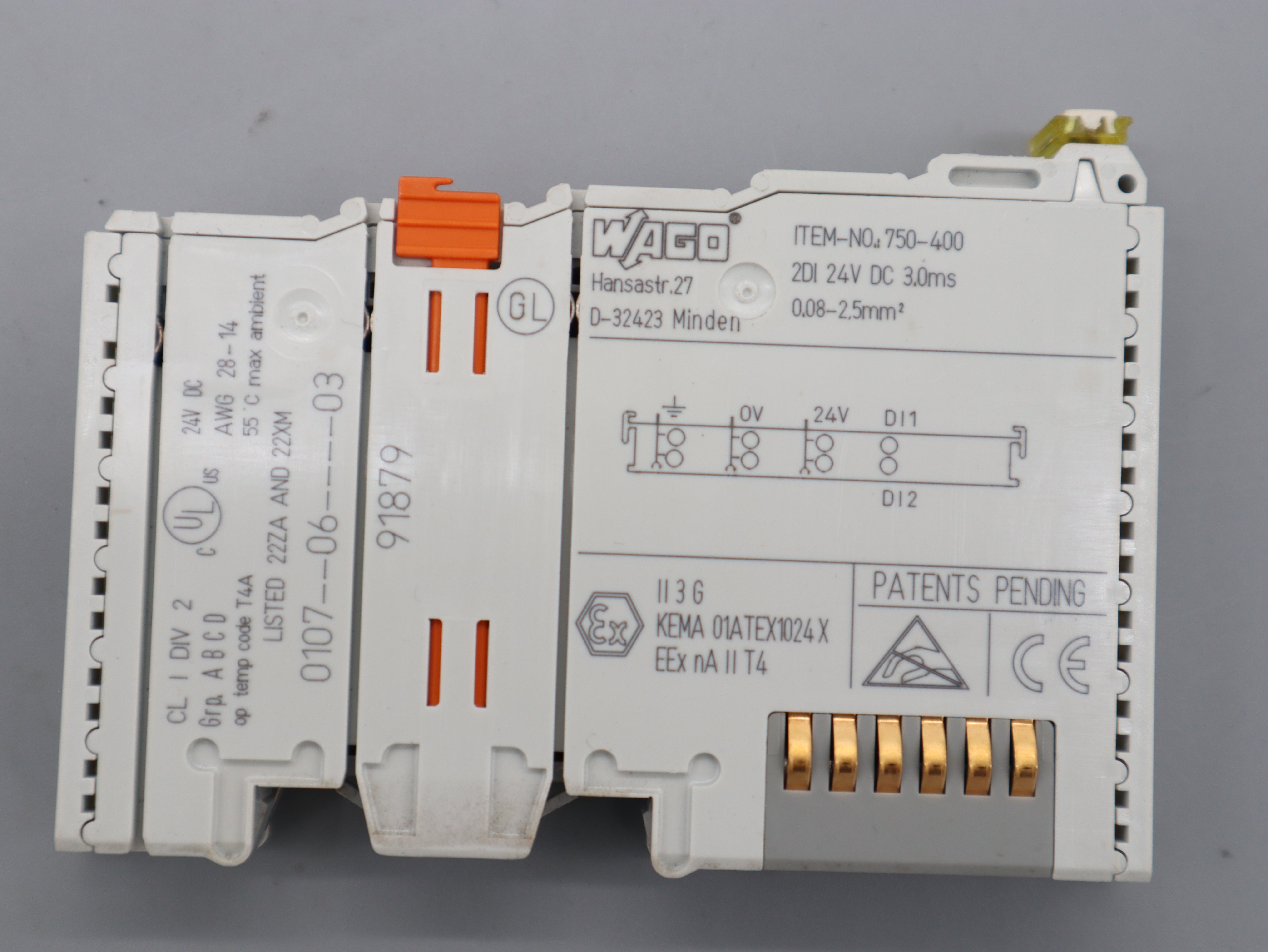 Wago 750-400 SPS-Digitaleingangsmodul 2DI 24V DC 3.0ms