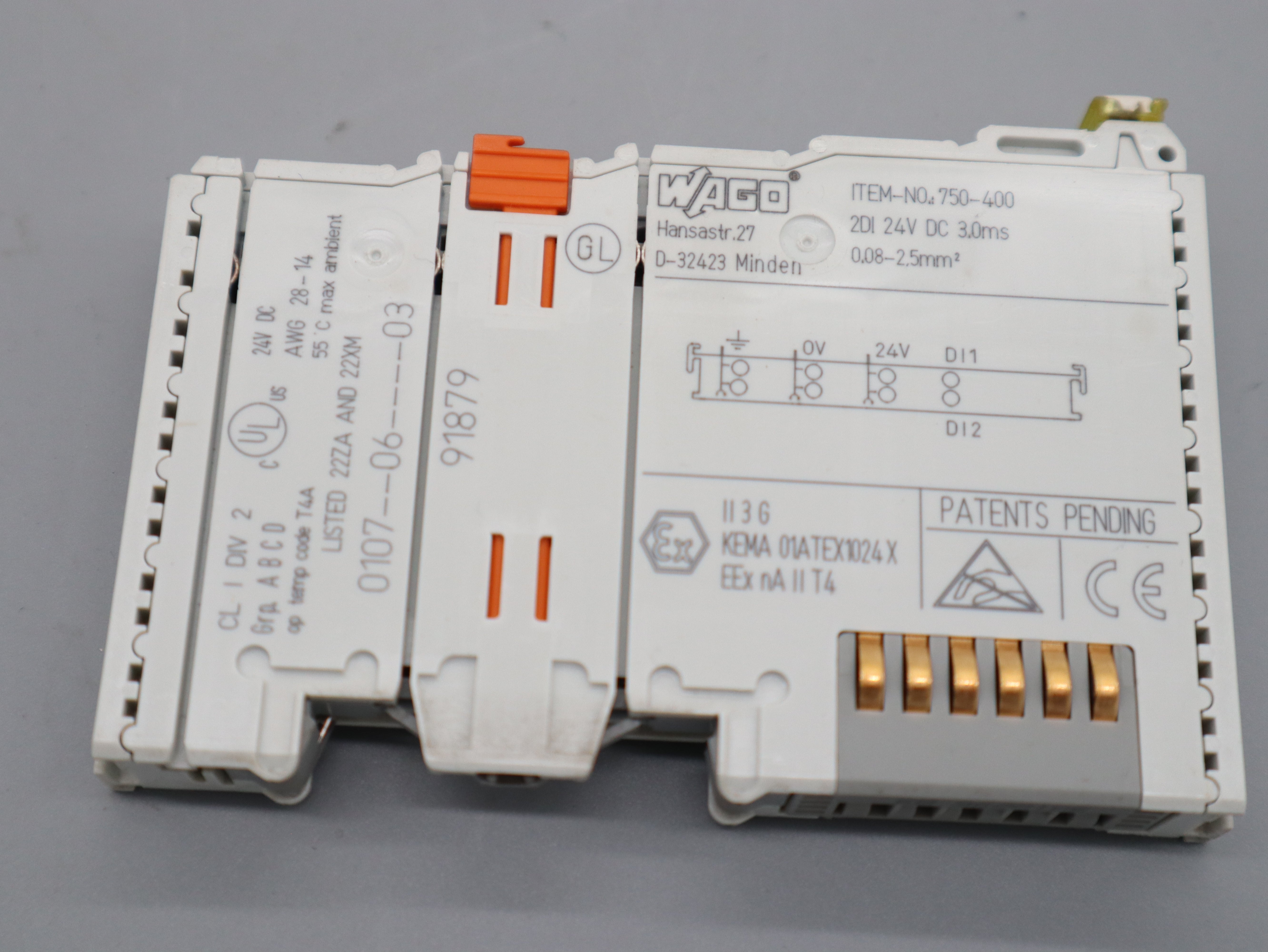 Wago 750-400 SPS-Digitaleingangsmodul 2DI 24V DC 3.0ms