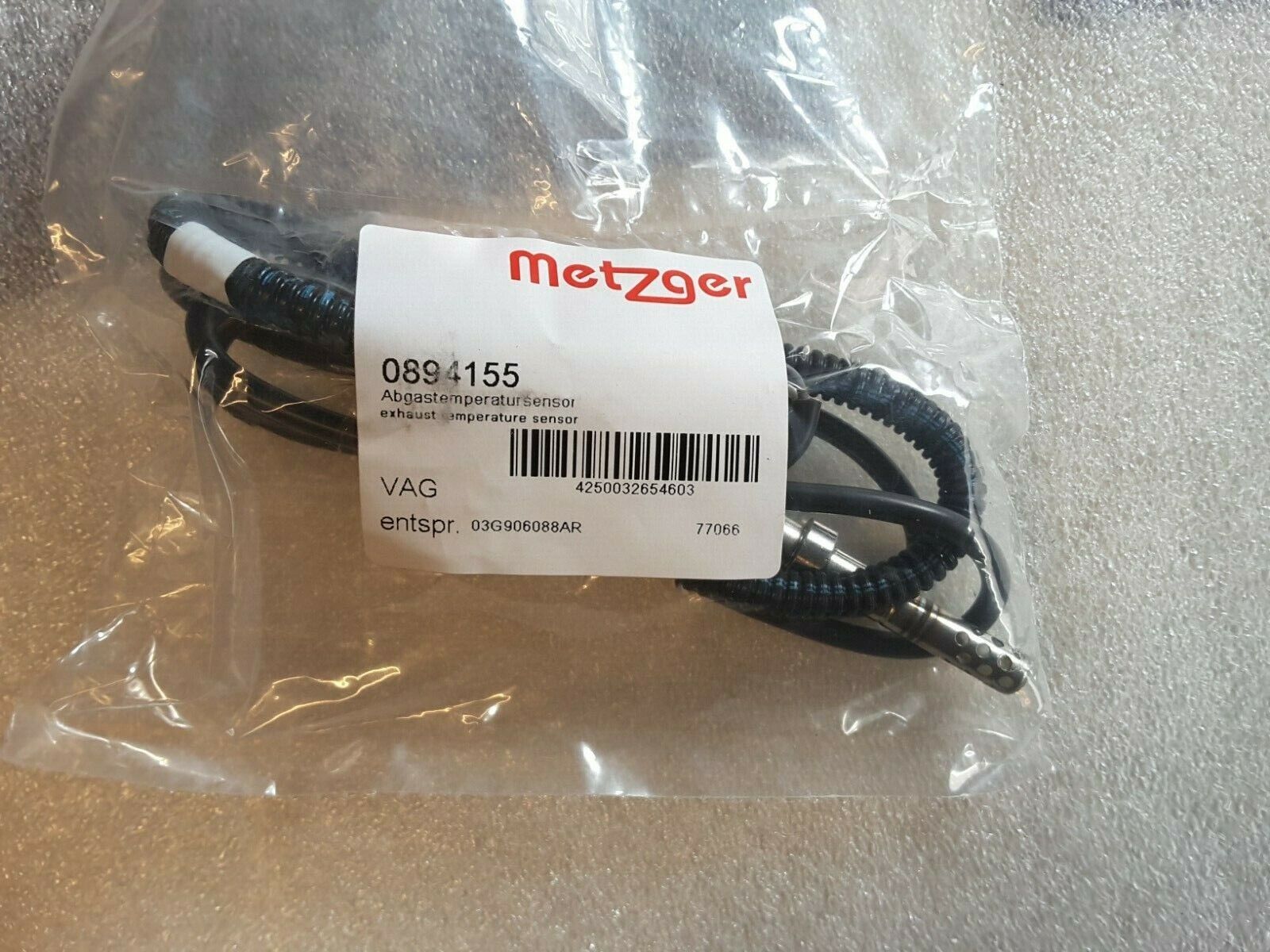 Abgastemperatur Original METZGER Sensor, 0894155 für VW NEU.