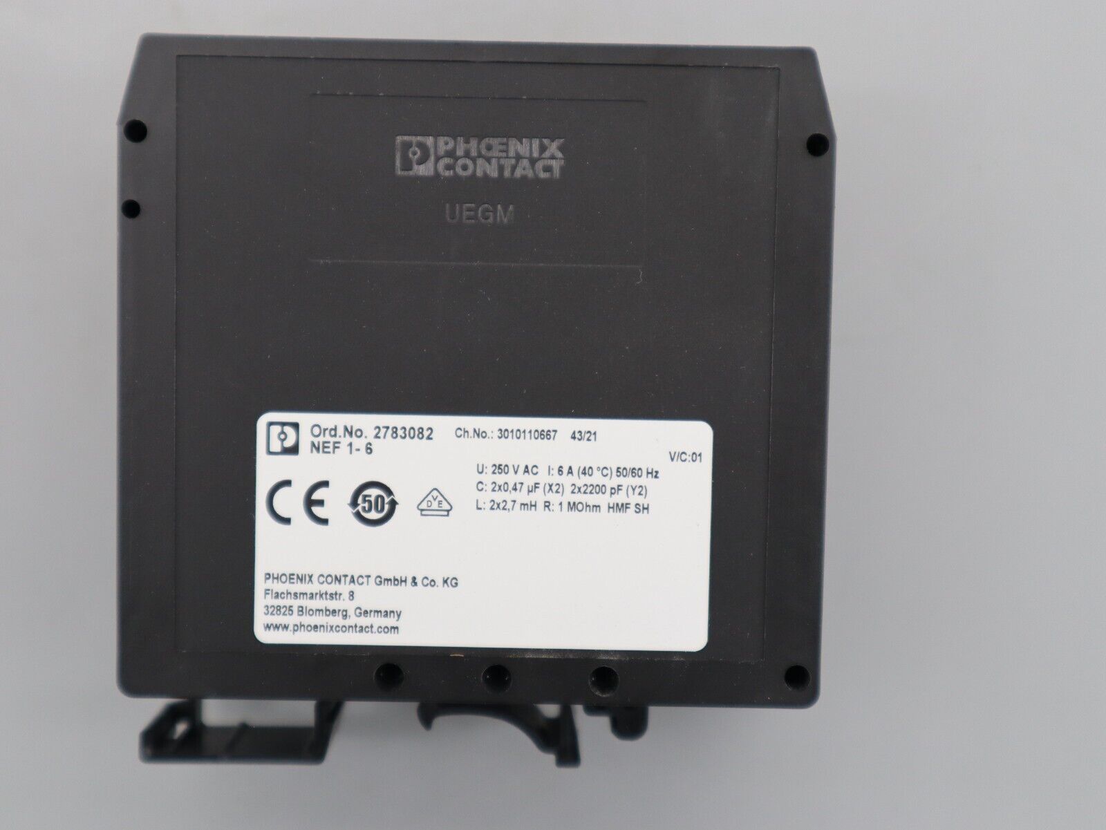 Phoenix Contact Netzentstörfilter 2783082 Mains interference filter NEF 1- 6 6A