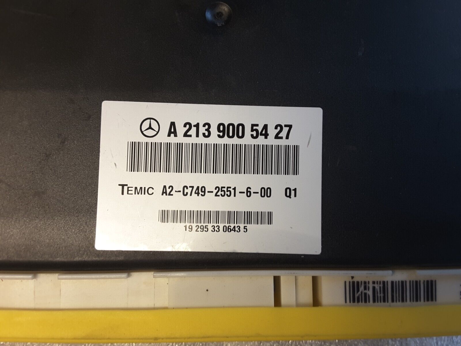 Control Unit Temic MERCEDES E-CLASS A2139005427 A2-C749-2551-600