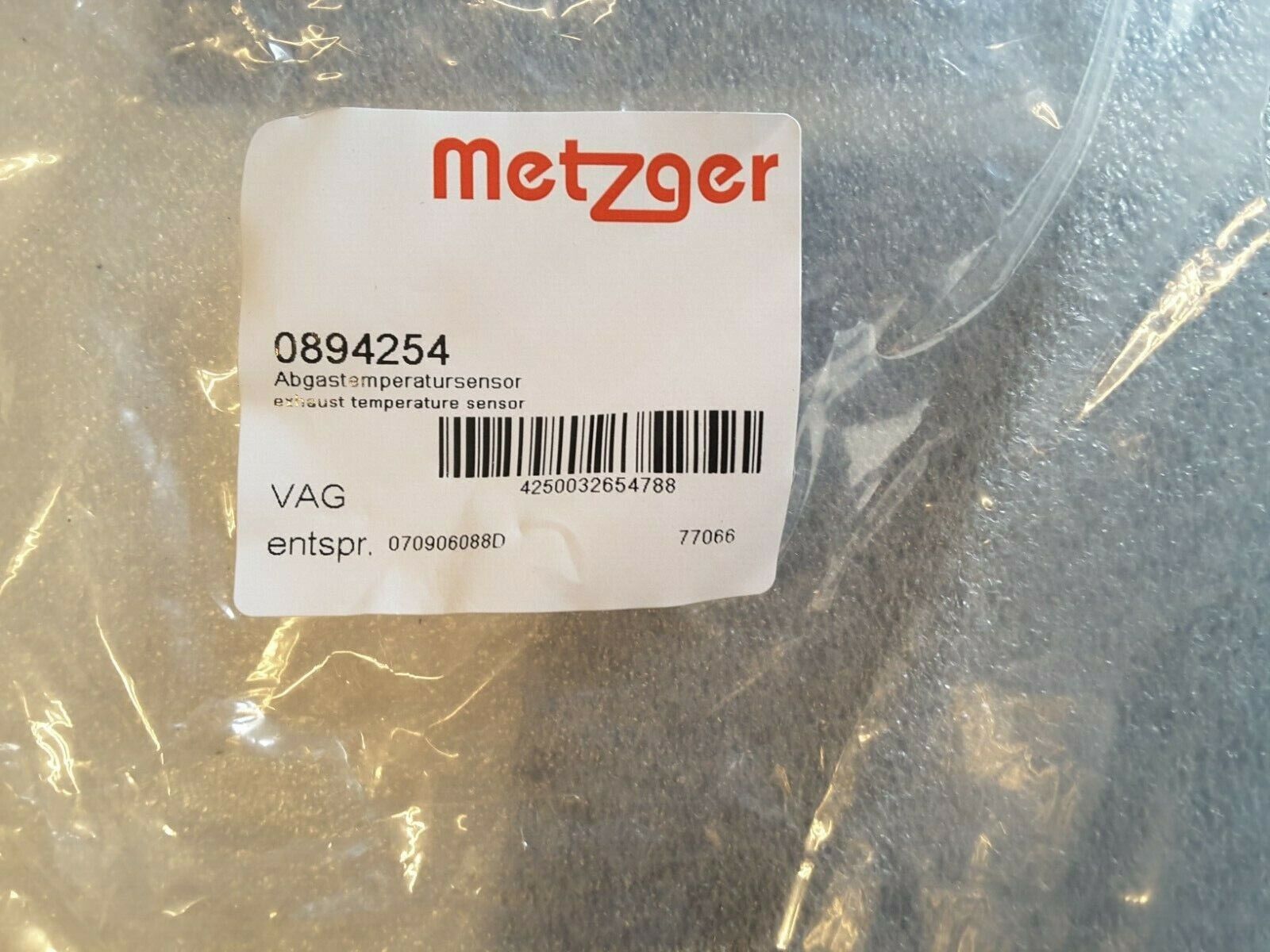 Abgastemperatur Sensor Original METZGER VW 0894254 NEU.